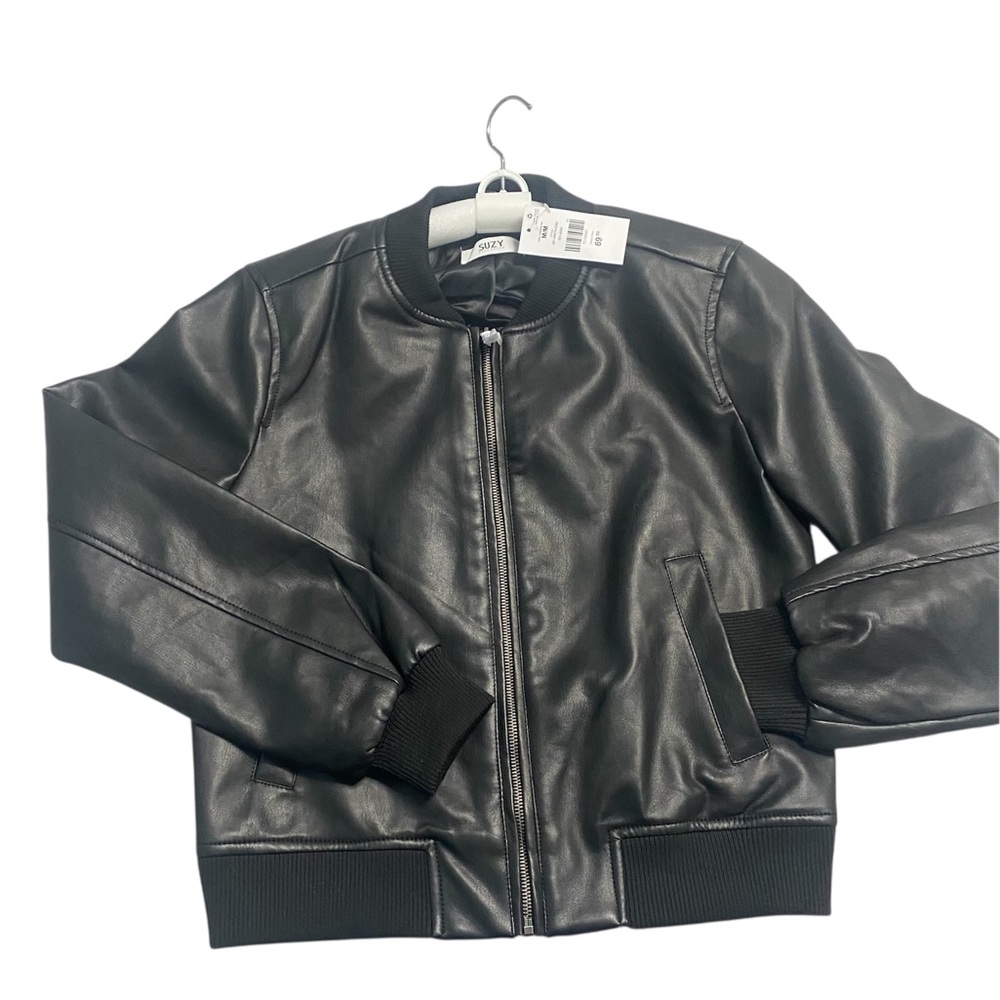 Suzy Shier Black Bomber Jacket NWT